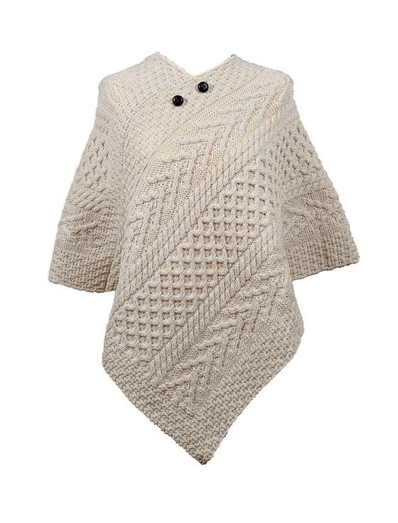 aran cashmere Brennan Clan Aran Poncho