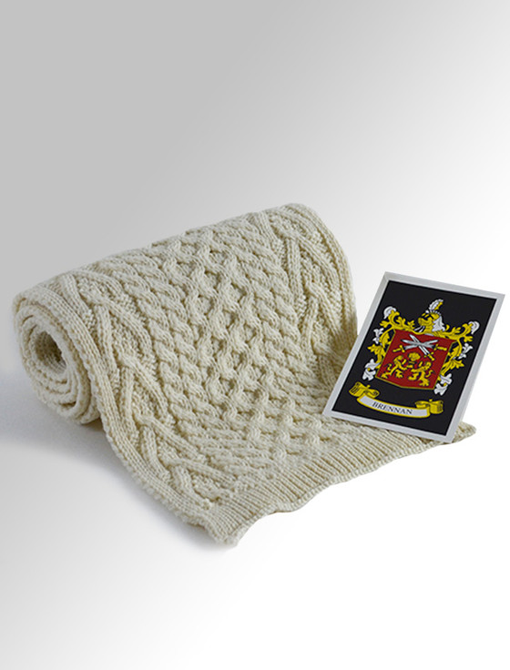 aran cashmere Brennan Clan Scarf