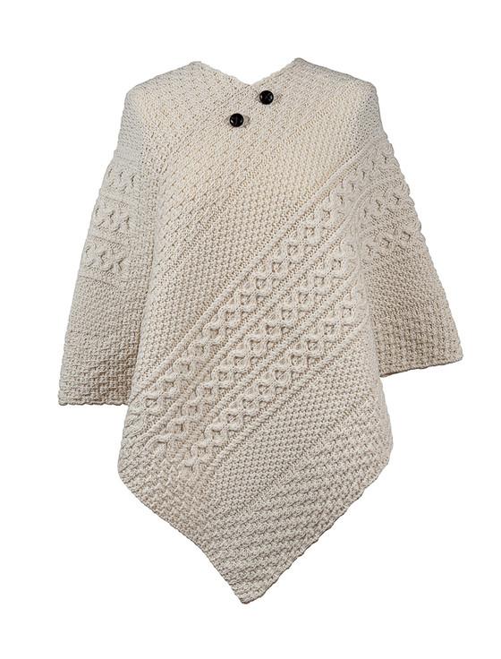 aran cashmere Brett Clan Aran Poncho