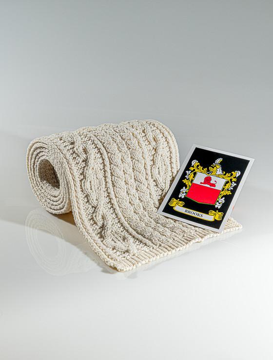 aran cashmere Brooks Clan Scarf