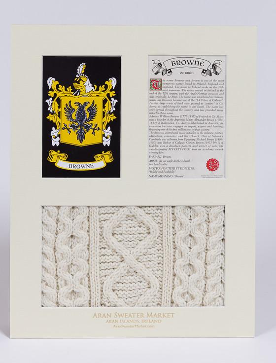 Aran Cashmere Browne Clan Aran & History Display