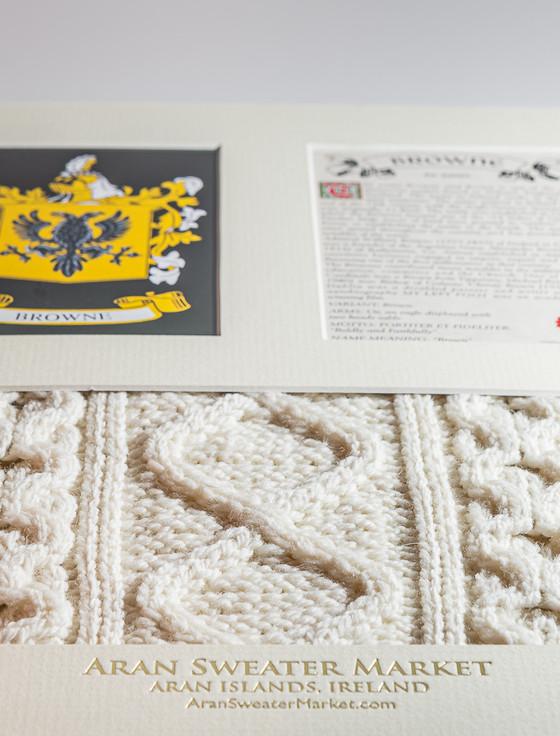 Aran Cashmere Browne Clan Aran & History Display