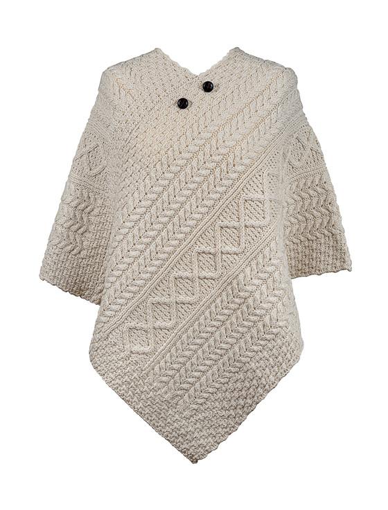 aran cashmere Browne Clan Aran Poncho