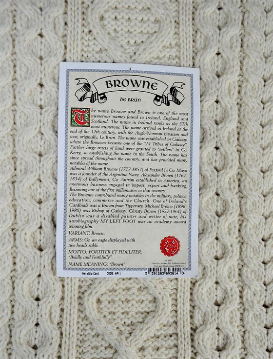 Aran Cashmere Browne Clan Aran Throw