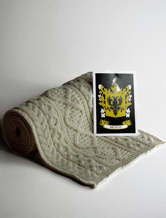 aran cashmere Browne Clan Scarf