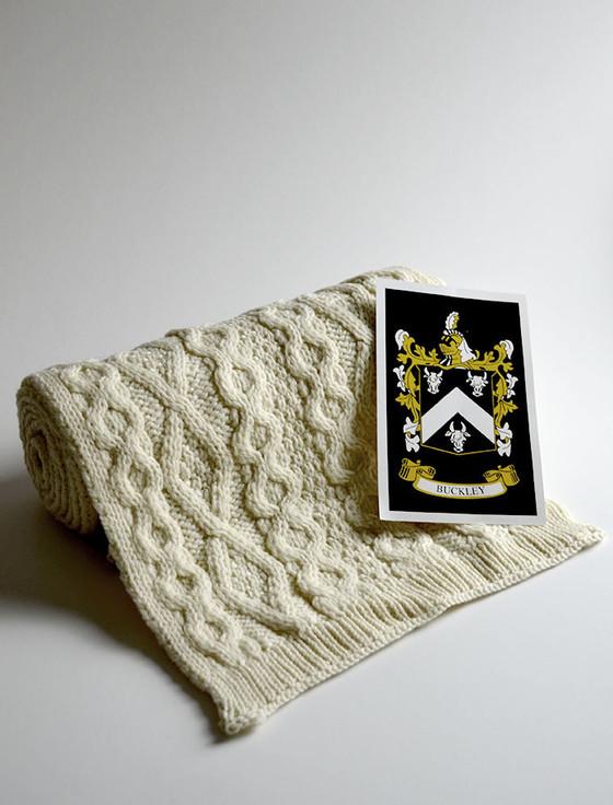 aran cashmere Buckley Clan Scarf