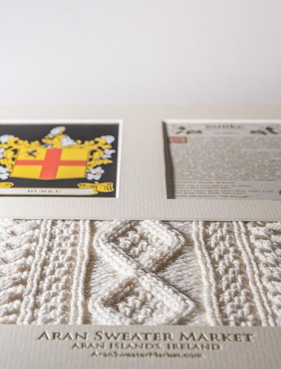 Aran Cashmere Burke Clan Aran & History Display