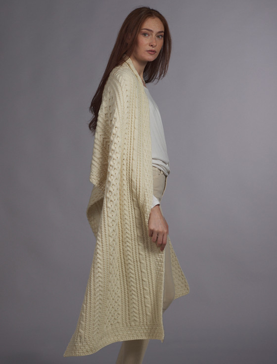 Aran Cashmere Burke Clan Aran Wrap