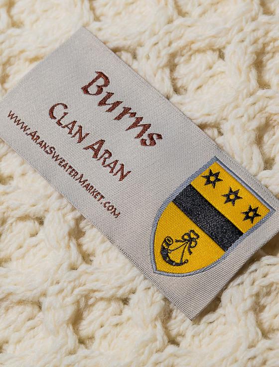 Aran Cashmere Burns Clan Aran Throw