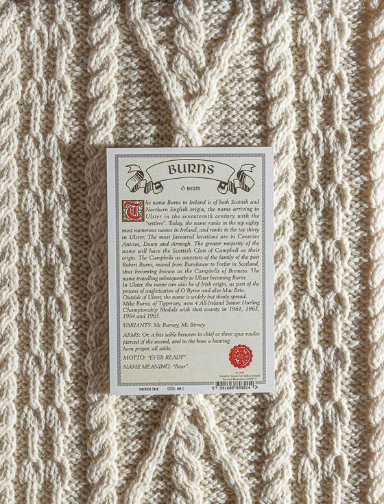 Aran Cashmere Burns Clan Scarf