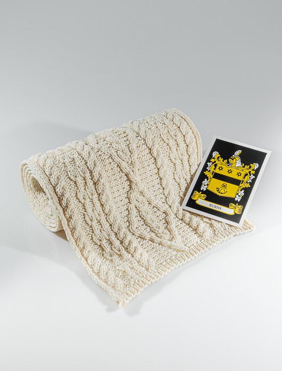 aran cashmere Burns Clan Scarf