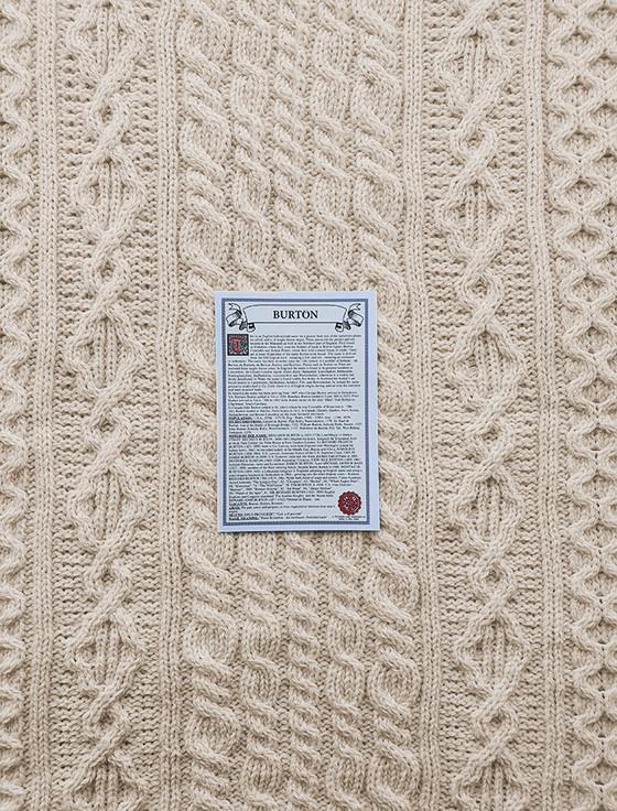 Aran Cashmere Burton Clan Aran Throw