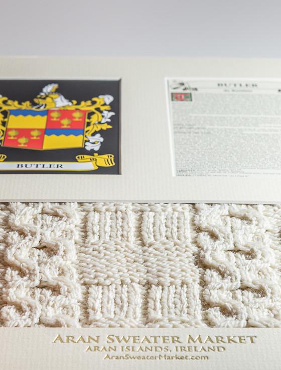 Aran Cashmere Butler Clan Aran & History Display