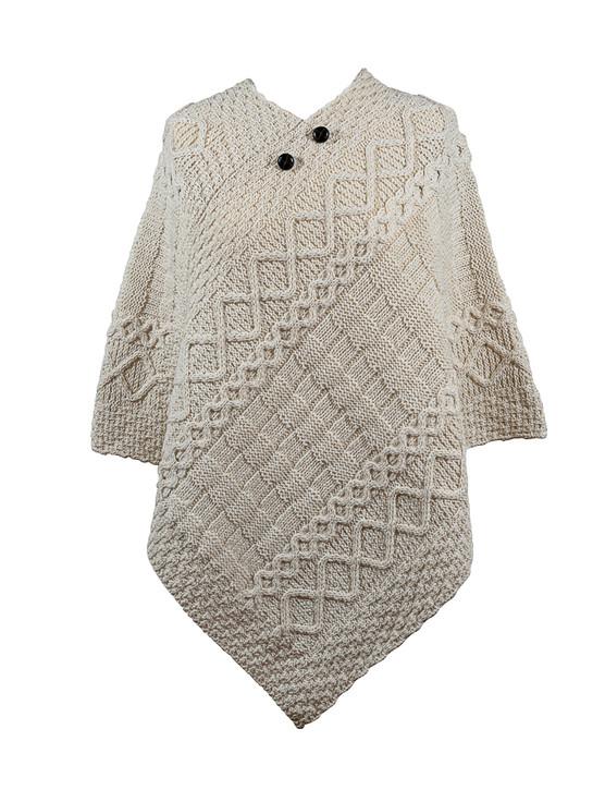 aran cashmere Butler Clan Aran Poncho