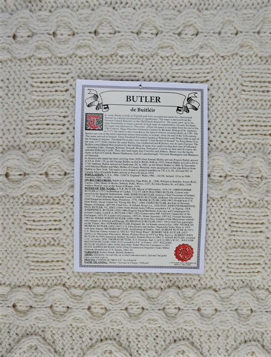 Aran Cashmere Butler Clan Aran Throw
