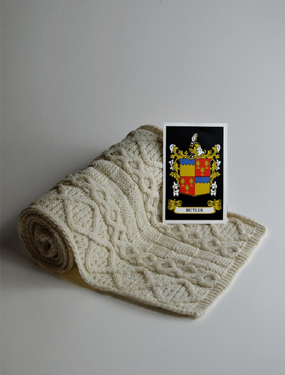 aran cashmere Butler Clan Scarf