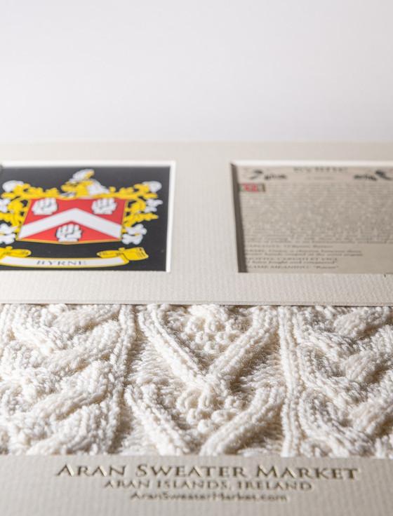 Aran Cashmere Byrne Clan Aran & History Display