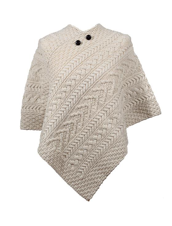 aran cashmere Byrne Clan Aran Poncho