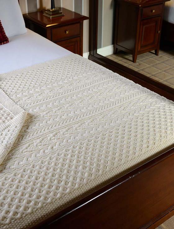 aran cashmere Byrne Clan Aran Throw
