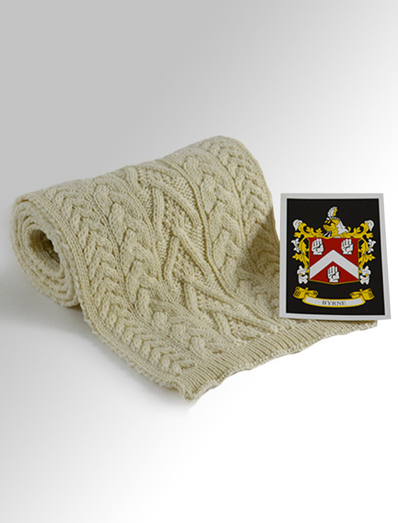 aran cashmere Byrne Clan Scarf