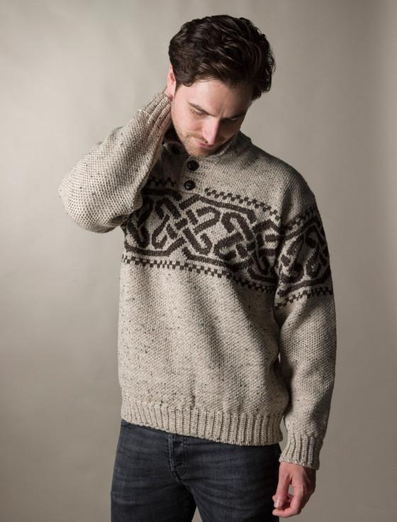 Aran Cashmere C‎eltic Troyer Sweater
