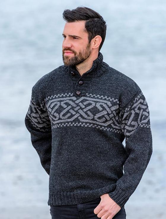 Aran Cashmere C‎eltic Troyer Sweater