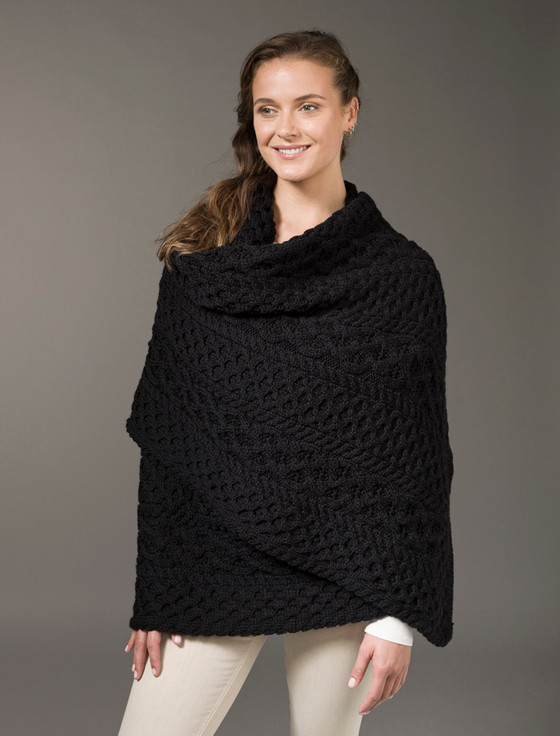 Aran Cashmere ‎Ca‎ble Aran Wrap‎‎‎‎‎
