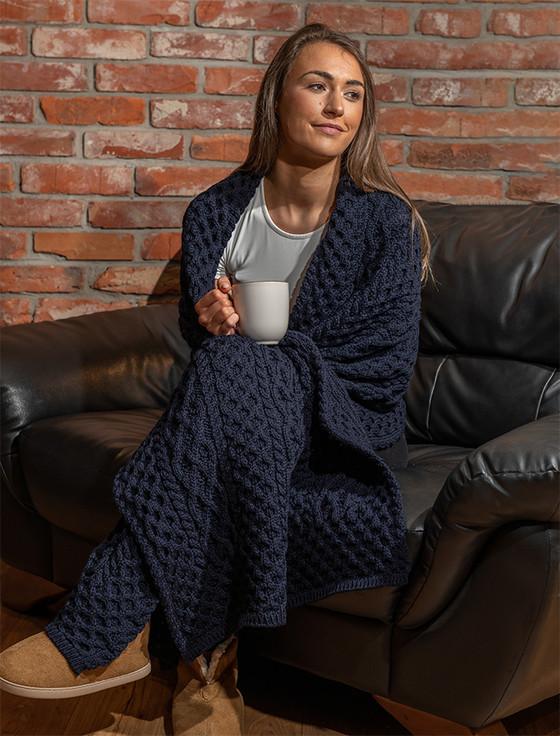 Aran Cashmere Cab‎le Aran Wrap‎‎‎‎