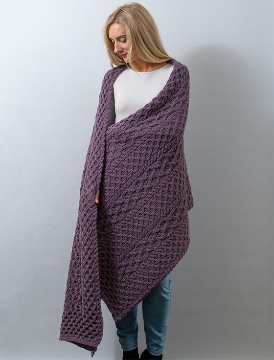 aran cashmere ‎Cable Aran W‎r‎ap‎‎‎‎