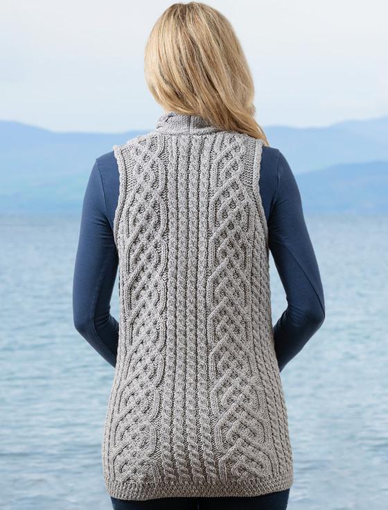 Aran Cashmere Cable Aran Waistcoat‎‎‎‎‎