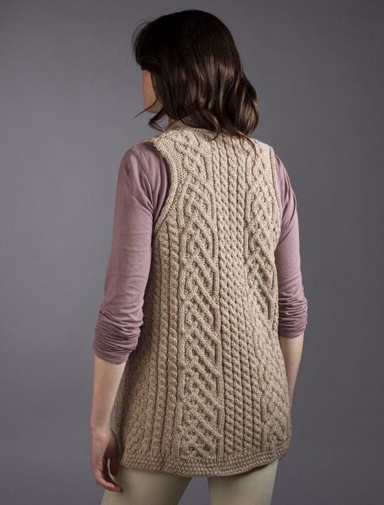 Aran Cashmere Cable Aran Waistcoat