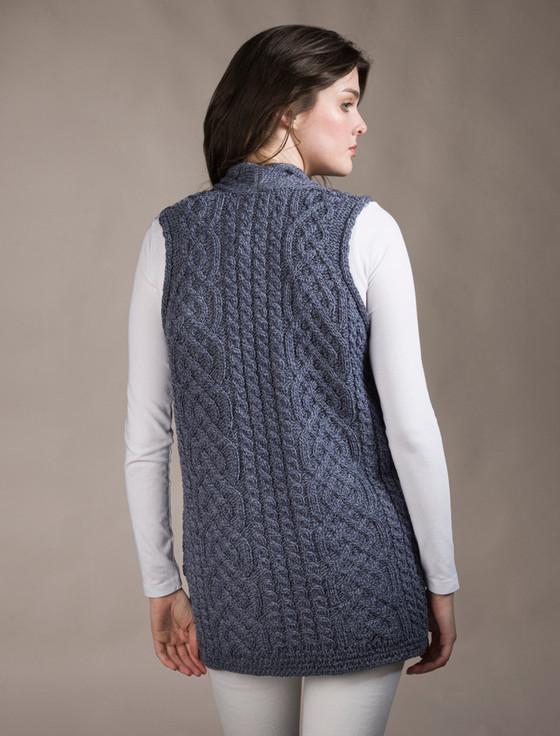 Aran Cashmere Cable Aran Waistcoat‎‎‎‎‎‎