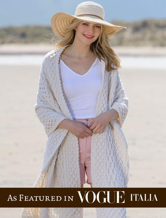 Aran Cashmere Cable Aran Wrap‎‎