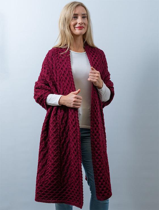 Aran Cashmere ‎Cable Aran Wrap‎‎‎‎‎