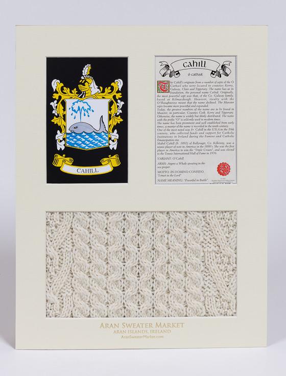 Aran Cashmere Cahill Clan Aran & History Display