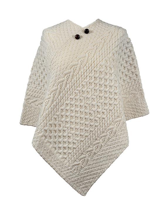 aran cashmere Cahill Clan Aran Poncho