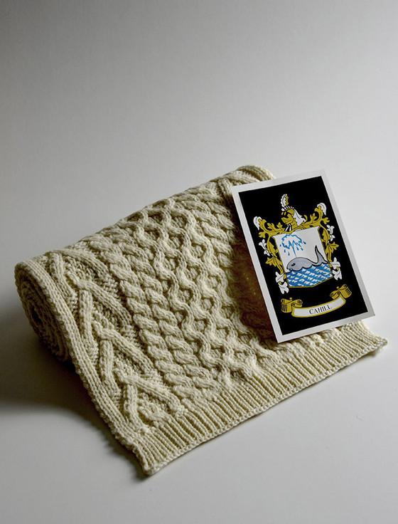 aran cashmere Cahill Clan Scarf