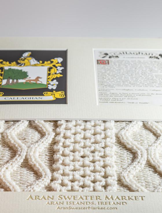 Aran Cashmere Callaghan Clan Aran & History Display