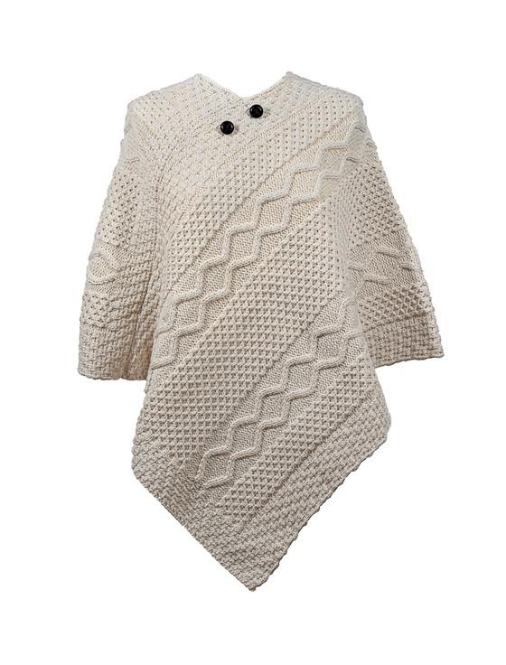 aran cashmere Callaghan Clan Aran Poncho
