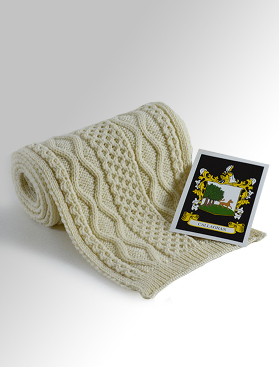 aran cashmere Callaghan Clan Scarf