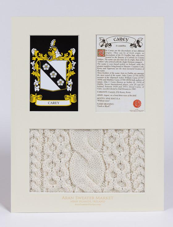 Aran Cashmere Carey Clan Aran & History Display