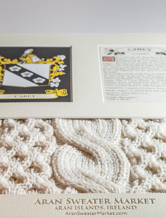 Aran Cashmere Carey Clan Aran & History Display