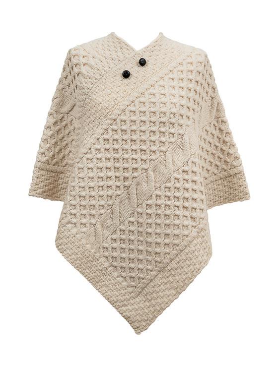 aran cashmere Carey Clan Aran Poncho