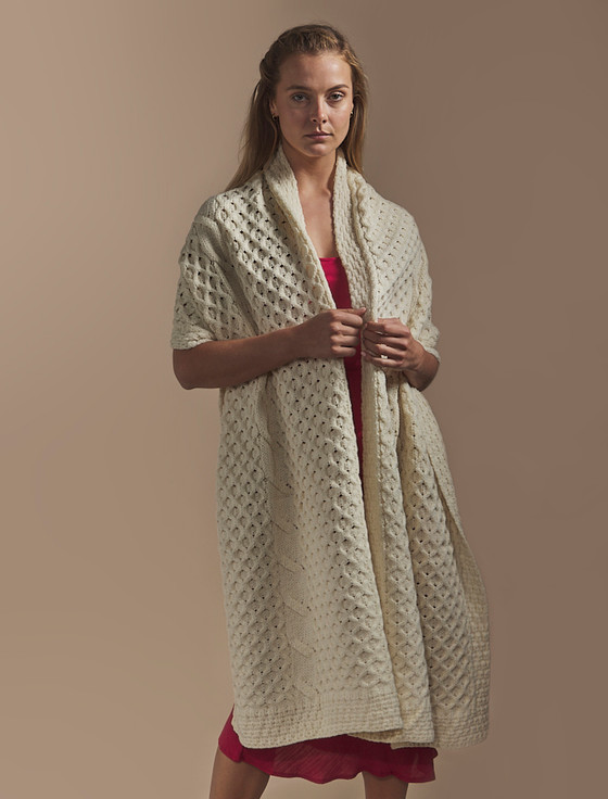 aran cashmere Carey Clan Aran Wrap