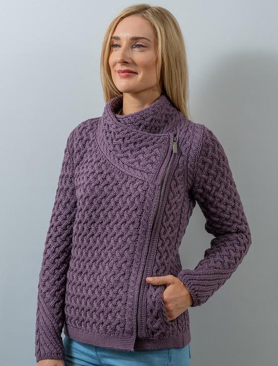 aran cashmere ‎Carl‎ow Tre‎llis J‎acket‎