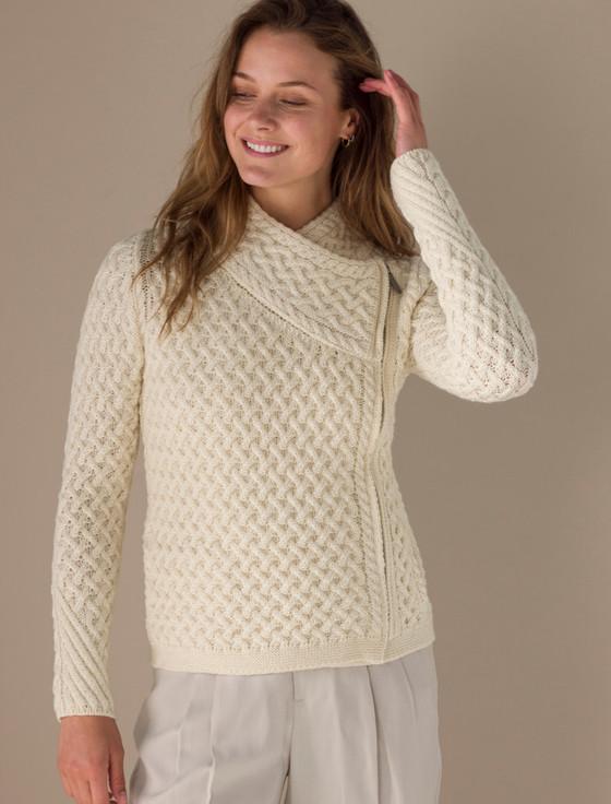 aran cashmere ‎Carlow‎ Trellis Jacket‎‎‎