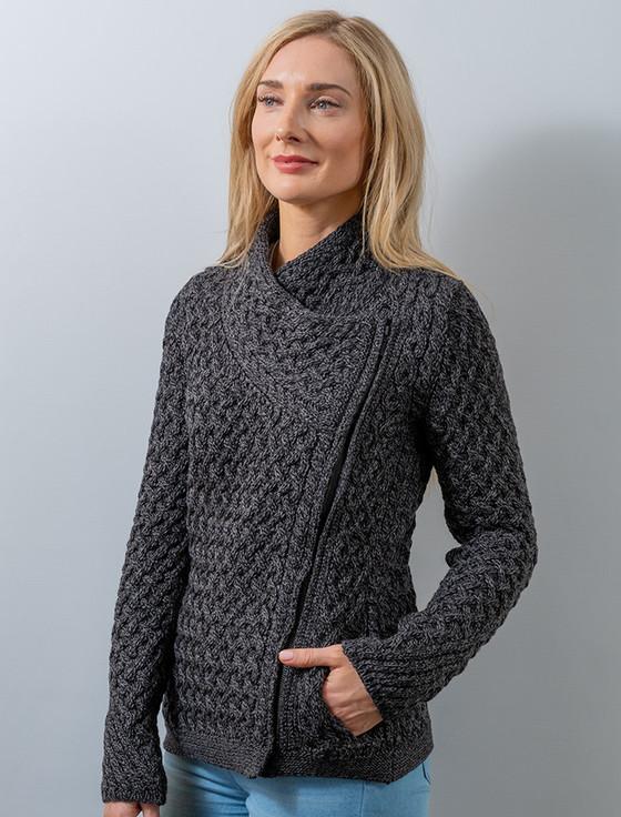 aran cashmere Carlow Trellis Jacket‎