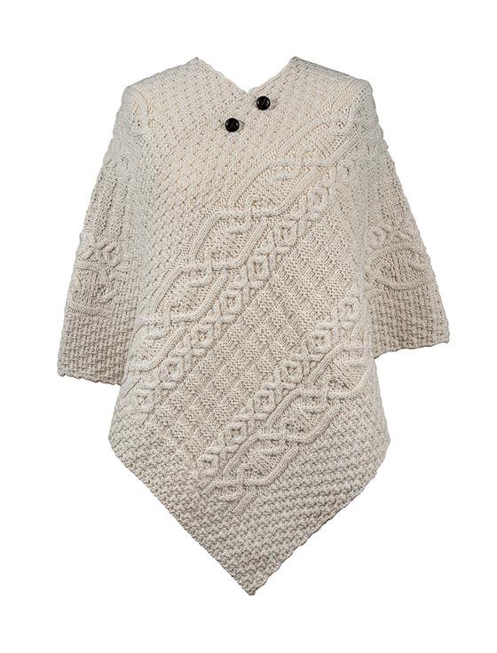 aran cashmere Carr Clan Aran Poncho