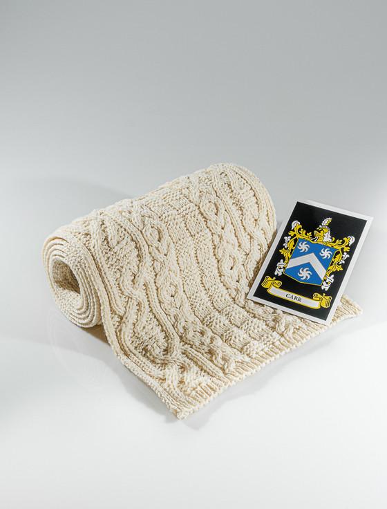 aran cashmere Carr Clan Scarf