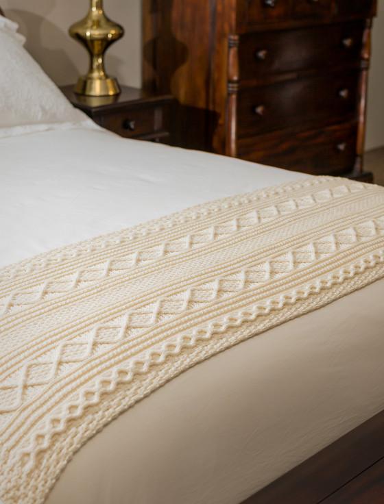aran cashmere Carroll Clan Aran Bed Runner